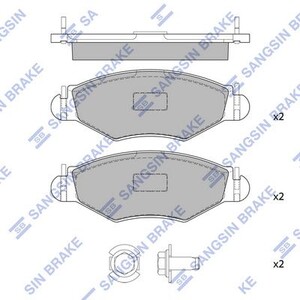 Фото Комплект гальмівних колодок  - дискові HI-Q/Sangsin SP1179