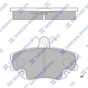 Фото Комплект гальмівних колодок  - дискові HI-Q/Sangsin SP1243