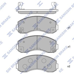 Фото Колодки гальмівні дискові передні комплект HI-Q/Sangsin SP1056