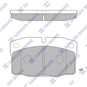 Фото Комплект гальмівних накладок, дискове гальмо HI-Q/Sangsin SP1258