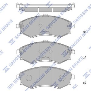 Фото Комплект гальмівних колодок з 4 шт. дисків HI-Q/Sangsin SP1048