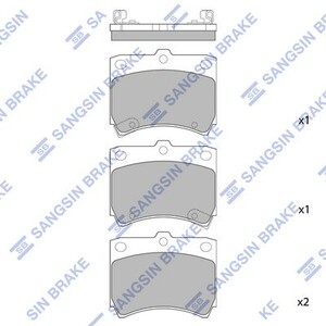 Фото Колодки тормозные передние HI-Q/Sangsin SP1049