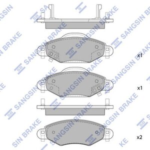 Фото Колодки тормозные передние HI-Q/Sangsin SP1419