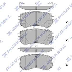 Фото Колодки дискові задні HI-Q/Sangsin SP1189