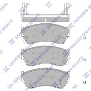 Фото Колодки дискові передні HI-Q/Sangsin SP2009