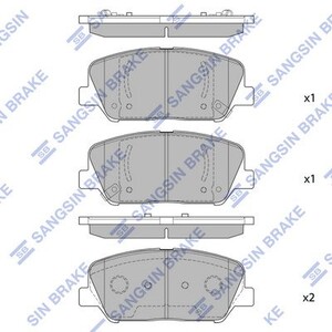 Фото Колодки тормозные передние HI-Q/Sangsin SP1403