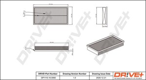 Фото Повітряний фільтр DRIVE PARTS  DP1110100060