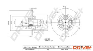 Фото Гальмівний диск DRIVE PARTS  DP1010110871