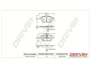 Фото Автозапчастина DRIVE PARTS  DP1010.10.0120