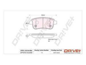 Фото Автозапчастина DRIVE PARTS  DP1010.10.0390