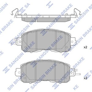 Фото Гальмiвнi колодки кт. HI-Q/Sangsin SP1765