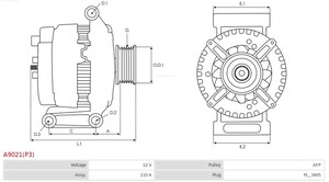 Фото Автозапчастина AS (Auto Starter) A9021(P3)