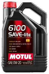 Фото Масло 0W20 SAVE-lite SAE 8100 (4L) (dexos1/Ford 947-A) Motul 108004