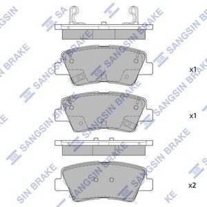 Фото Комплект гальмівних колодок з 4 шт. дисків HI-Q/Sangsin SP1907