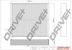 Фото Фільтр, повітря у салоні DRIVE PARTS  DP1110120061