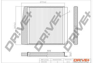 Фото Фільтр, повітря у салоні DRIVE PARTS  DP1110120030