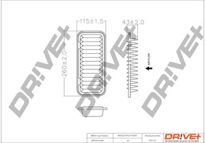 Фото Повітряний фільтр DRIVE PARTS  DP1110100085