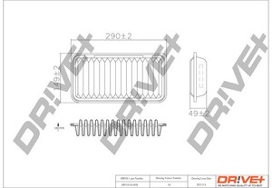 Фото Повітряний фільтр DRIVE PARTS  DP1110100098