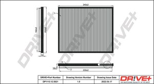 Фото Фільтр, повітря у салоні DRIVE PARTS  DP1110120021