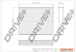 Фото Фільтр, повітря у салоні DRIVE PARTS  DP1110120040