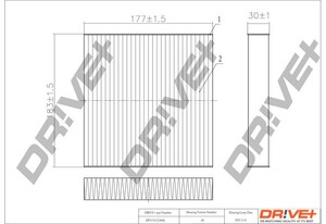 Фото Фільтр, повітря у салоні DRIVE PARTS  DP1110120046