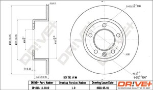 Фото Гальмівний диск DRIVE PARTS  DP1010110319