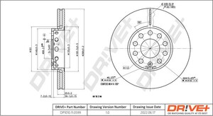 Фото Гальмівний диск DRIVE PARTS  DP1010110599