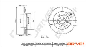 Фото Гальмівний диск DRIVE PARTS  DP1010110739