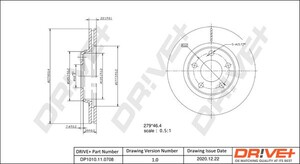 Фото Гальмівний диск DRIVE PARTS  DP1010110708