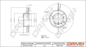 Фото Гальмівний диск DRIVE PARTS  DP1010110442