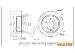 Фото Гальмівний диск DRIVE PARTS  DP1010111602