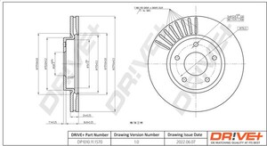 Фото Гальмівний диск DRIVE PARTS  DP1010111570