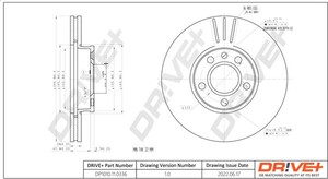 Фото Гальмівний диск DRIVE PARTS  DP1010110336