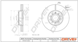 Фото Гальмівний диск DRIVE PARTS  DP1010110853