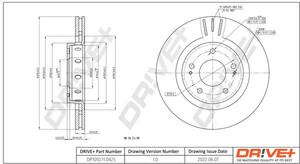 Фото Гальмівний диск DRIVE PARTS  DP1010110425