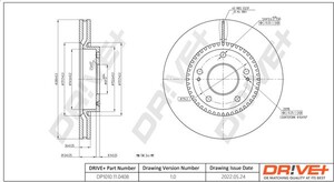 Фото Гальмівний диск DRIVE PARTS  DP1010110408