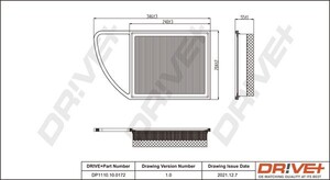 Фото Повітряний фільтр DRIVE PARTS  DP1110.10.0172