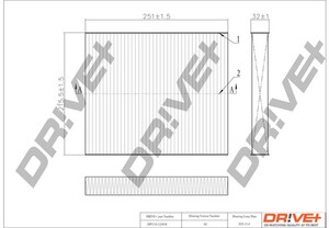 Фото Фільтр, повітря у салоні DRIVE PARTS  DP1110120018