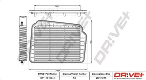 Фото Повітряний фільтр DRIVE PARTS  DP1110.10.0413