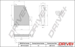 Фото Фільтр, повітря у салоні DRIVE PARTS  DP1110.12.0216