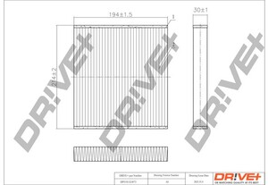 Фото Фильтр салона (194x215x30) Land Rover Lexus Toyota 01- DRIVE PARTS  DP1110120073