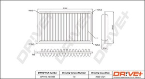 Фото Повітряний фільтр DRIVE PARTS  DP1110.10.0494