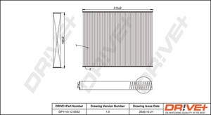 Фото Фільтр, повітря у салоні DRIVE PARTS  DP1110.12.0032