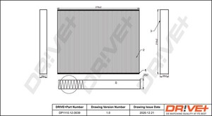 Фото Фільтр, повітря у салоні DRIVE PARTS  DP1110.12.0039