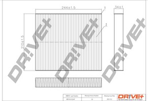 Фото Фільтр, повітря у салоні DRIVE PARTS  DP1110120047