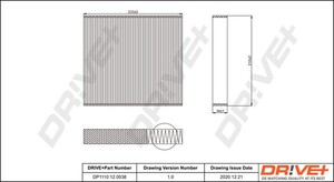 Фото Фільтр, повітря у салоні DRIVE PARTS  DP1110120038