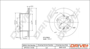 Фото Гальмівний диск DRIVE PARTS  DP1010110122