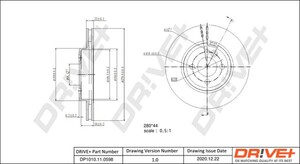 Фото Гальмівний диск DRIVE PARTS  DP1010110598