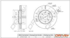 Фото Гальмівний диск DRIVE PARTS  DP1010110465