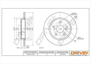 Фото Гальмівний диск DRIVE PARTS  DP1010110290